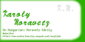 karoly moravetz business card