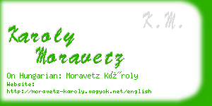 karoly moravetz business card